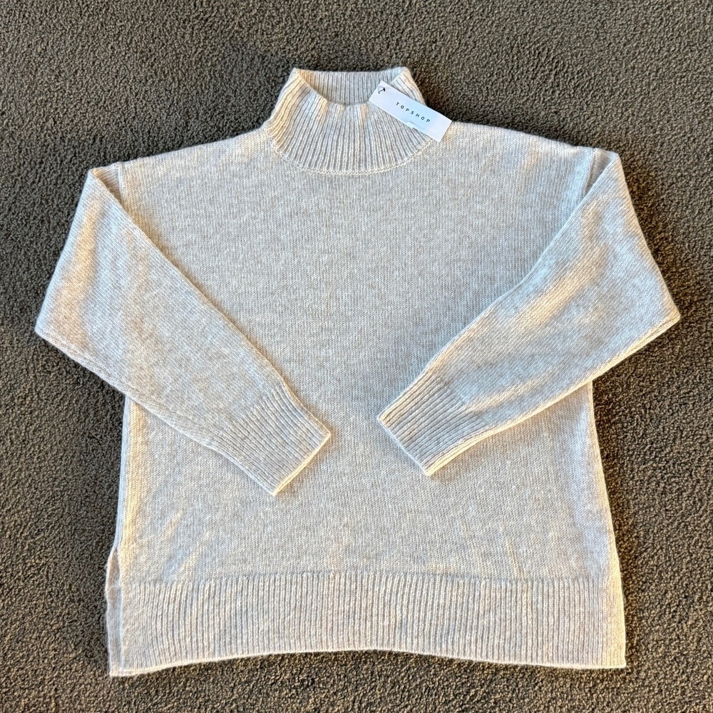 Topshop Cream Mock Neck Sweater NWT – Size M